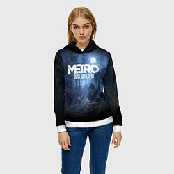 Толстовка-худи женская Metro Exodus: Dark Moon, цвет: 3D-белый — фото 2