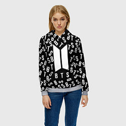 Толстовка-худи женская BTS: Black Style, цвет: 3D-меланж — фото 2