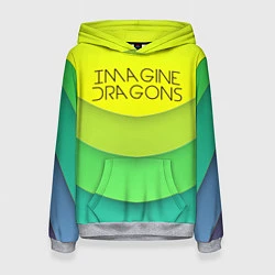 Толстовка-худи женская Imagine Dragons: Lime Colour, цвет: 3D-меланж