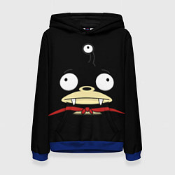 Толстовка-худи женская Лицо Ниблера, цвет: 3D-синий