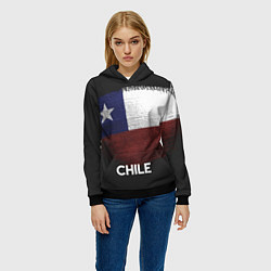 Толстовка-худи женская Chile Style, цвет: 3D-черный — фото 2