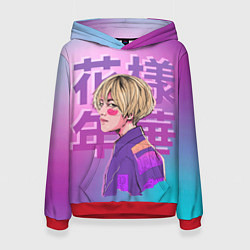 Толстовка-худи женская Taehyung BTS, цвет: 3D-красный