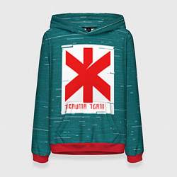 Толстовка-худи женская Cyberpunk: Trauma Team, цвет: 3D-красный
