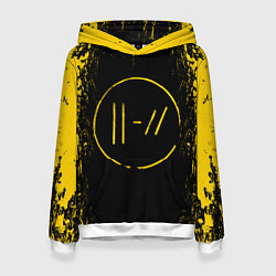 Толстовка-худи женская 21 Pilots: Yellow & Black, цвет: 3D-белый