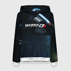 Толстовка-худи женская Mass Effect N7, цвет: 3D-белый