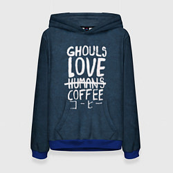 Женская толстовка Ghouls Love Coffee