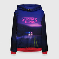 Толстовка-худи женская Stranger Things: Neon Road, цвет: 3D-красный