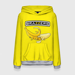 Толстовка-худи женская Brazzers: Yellow Banana, цвет: 3D-меланж