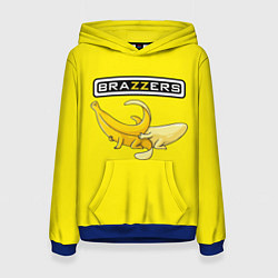 Толстовка-худи женская Brazzers: Yellow Banana, цвет: 3D-синий
