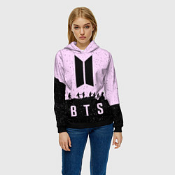 Толстовка-худи женская BTS Boys, цвет: 3D-черный — фото 2