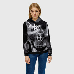 Толстовка-худи женская Slipknot Death, цвет: 3D-черный — фото 2