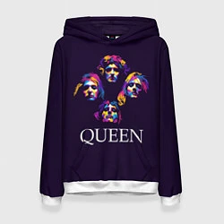 Толстовка-худи женская Queen: Fan Art, цвет: 3D-белый