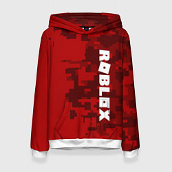 Толстовка-худи женская ROBLOX: Red Camo, цвет: 3D-белый