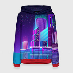 Толстовка-худи женская Neon Nights, цвет: 3D-красный