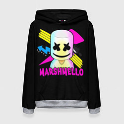 Толстовка-худи женская Marshmello DJ, цвет: 3D-меланж