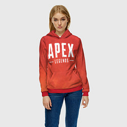 Толстовка-худи женская Apex Legends: Red Logo, цвет: 3D-красный — фото 2