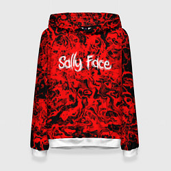 Толстовка-худи женская Sally Face: Red Bloody, цвет: 3D-белый