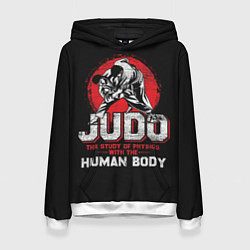 Толстовка-худи женская Judo: Human Body, цвет: 3D-белый