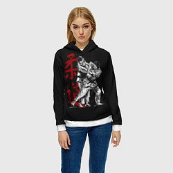 Толстовка-худи женская Judo, цвет: 3D-белый — фото 2