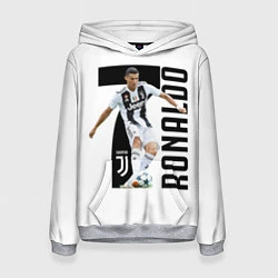 Толстовка-худи женская Ronaldo the best, цвет: 3D-меланж