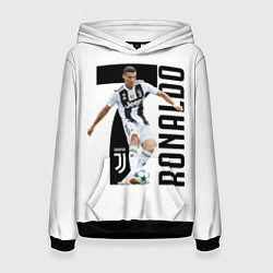 Толстовка-худи женская Ronaldo the best, цвет: 3D-черный