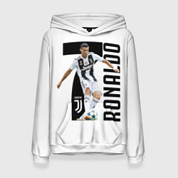 Толстовка-худи женская Ronaldo the best, цвет: 3D-белый