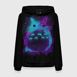 Толстовка-худи женская Милый Тоторо, цвет: 3D-черный