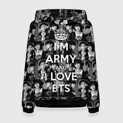 Женская толстовка I am army and I lover BTS