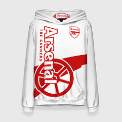 Толстовка-худи женская Arsenal, цвет: 3D-белый