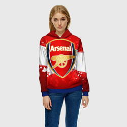 Толстовка-худи женская Arsenal, цвет: 3D-синий — фото 2