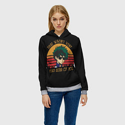 Толстовка-худи женская Моя геройская академия, цвет: 3D-меланж — фото 2