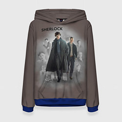 Толстовка-худи женская Sherlock, цвет: 3D-синий