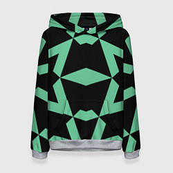 Толстовка-худи женская Abstract zigzag pattern, цвет: 3D-меланж