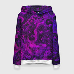 Толстовка-худи женская Abstract purple, цвет: 3D-белый