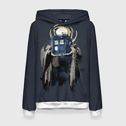 Толстовка-худи женская Doctor Who, цвет: 3D-белый