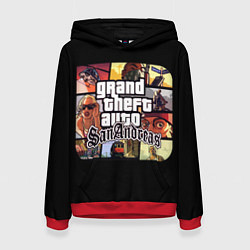 Толстовка-худи женская GTA SA, цвет: 3D-красный