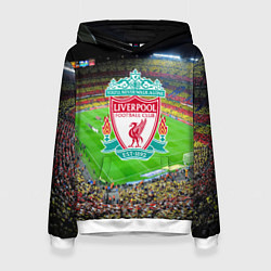 Толстовка-худи женская FC Liverpool, цвет: 3D-белый