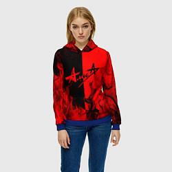 Толстовка-худи женская АлисА, цвет: 3D-синий — фото 2