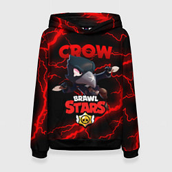 Толстовка-худи женская BRAWL STARS CROW, цвет: 3D-черный