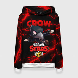 Толстовка-худи женская BRAWL STARS CROW, цвет: 3D-белый