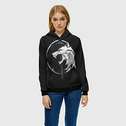 Толстовка-худи женская The Witcher 3: Wild Hunt, цвет: 3D-черный — фото 2
