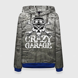 Толстовка-худи женская Crazy garage, цвет: 3D-синий