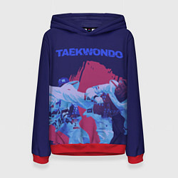 Толстовка-худи женская Taekwondo, цвет: 3D-красный
