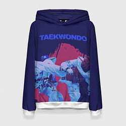 Толстовка-худи женская Taekwondo, цвет: 3D-белый