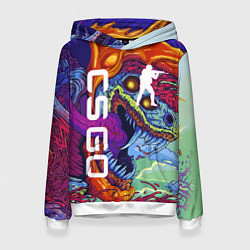 Толстовка-худи женская CS GO HYPERBEAST, цвет: 3D-белый