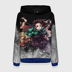 Толстовка-худи женская KIMETSU NO YAIBA, цвет: 3D-синий