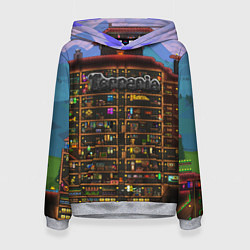 Толстовка-худи женская TERRARIA, цвет: 3D-меланж