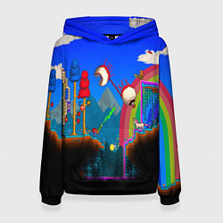 Толстовка-худи женская TERRARIA GAME, цвет: 3D-черный