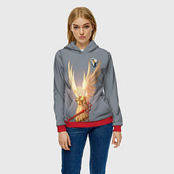 Толстовка-худи женская Heroes of Might and Magic, цвет: 3D-красный — фото 2