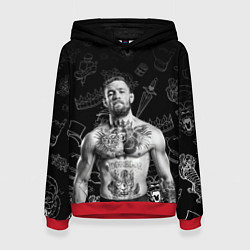 Толстовка-худи женская CONOR McGREGOR, цвет: 3D-красный